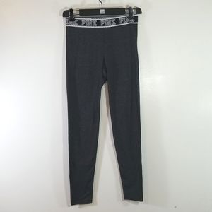 PINK Victoria's Secret Logo Band Dark Gray Leggings size Small